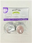 Baking Cups Mini Silver 75Pk