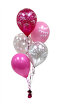 Balloon Arrangement Happy Birthday Girl 5 Balloons 153