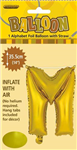 BALLOON FOIL 14 GOLD M  SelfInflating
