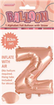 BALLOON FOIL 14 ROSE GOLD Z  SelfInflating