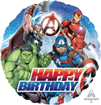Balloon Foil 17 Avengers Happy Birthday Uninflated