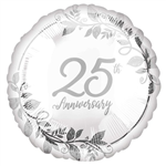 Balloon Foil 18 25th Anniversary Uninflated