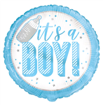 Balloon Foil 18 Baby Boy Bottle Uninflated
