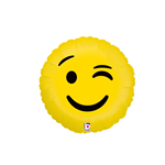 Balloon Foil 18 Emoji Wink Uninflated