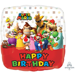 Balloon Foil 18 Super Mario Bros HBD Uninflated