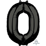 Balloon Foil 26 Black 0 Uninflated