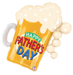 Balloon Foil 27 Fathers Day Beer Mug Uninflated