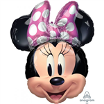 Balloon Foil 28 Minnie Mouse Head Uninflated