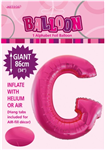 Balloon Foil 34 Hot Pink G Uninflated