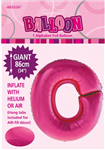 Balloon Foil 34 Hot Pink O Uninflated