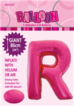 Balloon Foil 34 Hot Pink R Uninflated