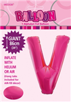 Balloon Foil 34 Hot Pink V Uninflated