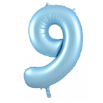 Balloon Foil 34 Matt Pastel Blue 9 Uninflated