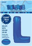 Balloon Foil 34 Royal Blue L Uninflated 