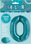 Balloon Foil 34 Teal 0 Uninflated 