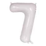 Balloon Foil 34 White 7 Uninflated 