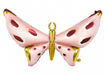 Balloon Foil 35 Pink Butterfly Uninflated
