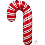 Balloon Foil 36 Xmas Candy Cane Uninflated 