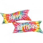 Balloon Foil 49 Hbd Tie Dye Uninflated 