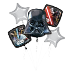 Balloon Foil Bouquet Star Wars Classic 5Pk Uninflated