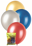 Balloons Metallic Assorted Colours 25 Pack