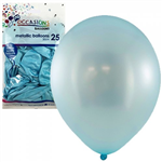 Balloons Metallic Light Blue 25 Pack