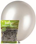 Balloons Metallic Silver 25 Pack