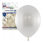 Balloons Metallic White 25 Pack