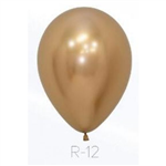 Balloons Reflex Gold 30Cm 12 Pack