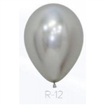 Balloons Reflex Silver 30Cm 12 Pack