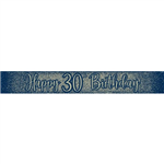 Banner Foil Glitter Navy 30th 27m