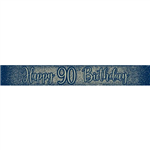 Banner Foil Glitter Navy 90th 27m