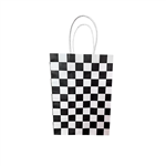 Black and White Check  Paper Bag 4pk