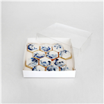 CLEAR LID BISCUIT BOX 6X6X1