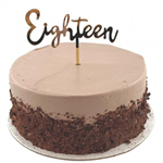 Cake Topper Acrylic Gold Eighteen