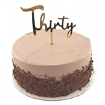 Cake Topper Acrylic Gold Thirty
