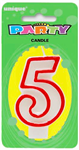 Candle 5 Red Border