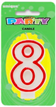 Candle 8 Red Border