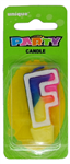 Candle Letter F Rainbow