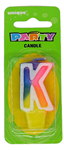 Candle Letter K Rainbow