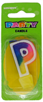 Candle Letter P Rainbow