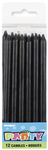 Candles Black Long 12 Pack
