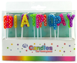Candles Happy Birthday Bright Polkadots
