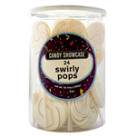 Candy Showcase Swirl Pops White 24 Pack