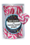 Candy Showcase Swirly Heart Pop Pink 288G