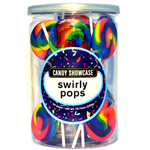Candy Showcase Swirly Pops Rainbow 24 Pack