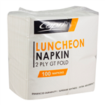 Capri Napkin Lunch 2 Ply GT Fold White 100Packet