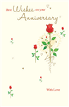 Card Anniversary Rose