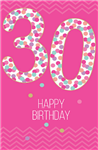 Card Female 30th Birthday Dots