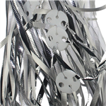 Clipped Ribbons Metallic Silver 25 Pack